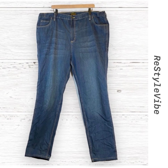BOULDER CREEK Men’s Size 46x34 Denim Jeans Carpenter Relaxed Fit Flex Reinforced - Picture 1 of 16